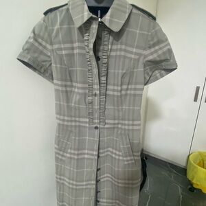 Burberry Gray Plaid Dress